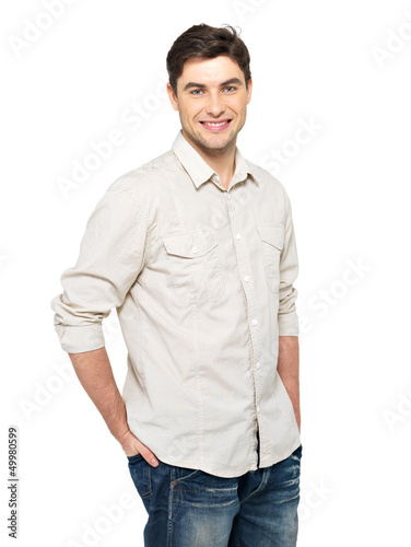 Photo: Portrait of happy handsome man in casuals Portrait of happy handsome man in casuals