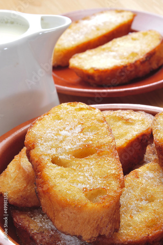 Photo: torrijas, typical spanish dessert for Lent and Easter torrijas, typical spanish dessert for Lent and Easter