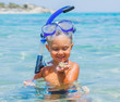 Foto: Boy swimming in sea Boy swimming in sea