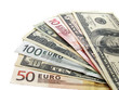 euro and dollars