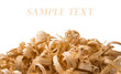 Wood chips isolated