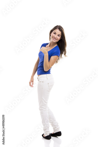 Photo: Young woman with thumbs up Young woman with thumbs up