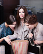 Girls wonder the purchases of their friend