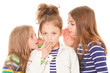 kids whispering bad news
