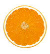 orange fruit segments isolated on white background