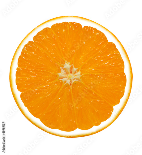 Photo: orange fruit segments isolated on white background orange fruit segments isolated on white background