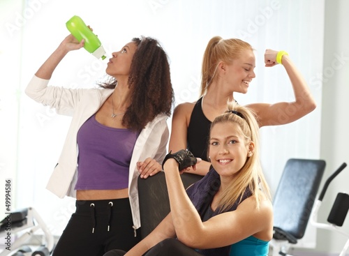 Photo: Young females at the gym Young females at the gym