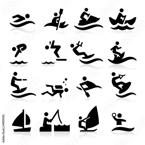 Vector: Water Sport Icons Water Sport Icons