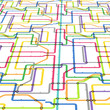 Vektor: Abstract color metro scheme in perspective Abstract color metro scheme in perspective