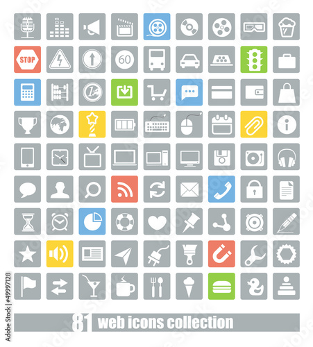 Vector: 81 Web application icons collection 81 Web application icons collection