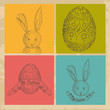 Vintage Happy Easter elements set