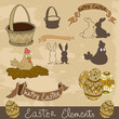 Happy Easter elements set