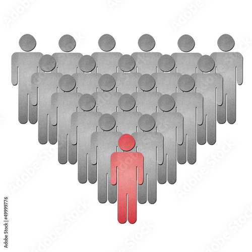 Photo: human leader team paper art human leader team paper art