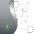 Atom parts on white background.