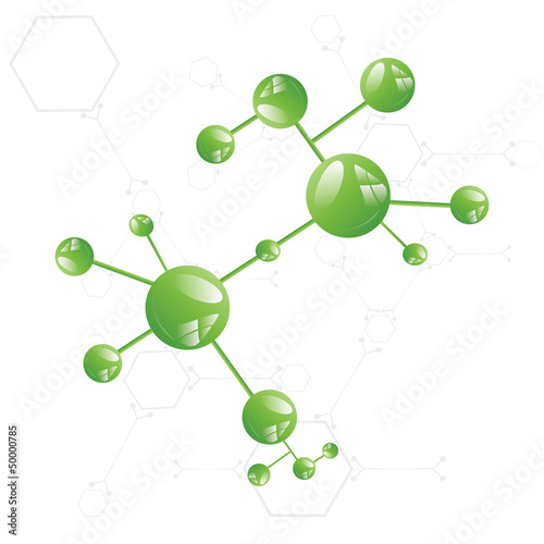 Vector: Atom part on white background. Atom part on white background.