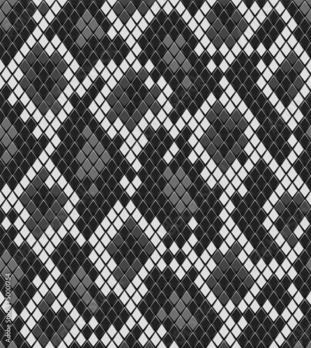 Vector: Snake or crocodile skin seamless pattern in grey, vector Snake or crocodile skin seamless pattern in grey, vector