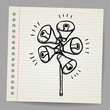 Vector: Scribble megaphones Scribble megaphones