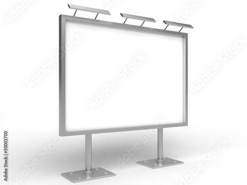 Illustration: empty billboard with lamp empty billboard with lamp