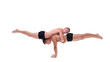 Young men practicing acrobatic balance