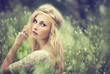 Vintage portrait of a beautiful girl in a magical place