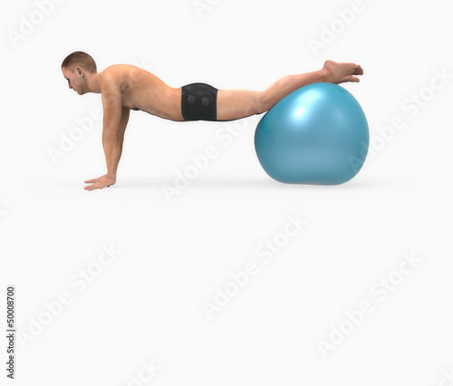 Illustration: Hombre haciendo ejercicios de pilates Hombre haciendo ejercicios de pilates