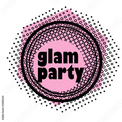 Illustration: glam party stamp glam party stamp