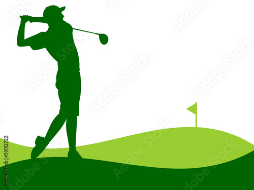 Illustration: Golfe - Jogador dando uma tacada Golfe - Jogador dando uma tacada