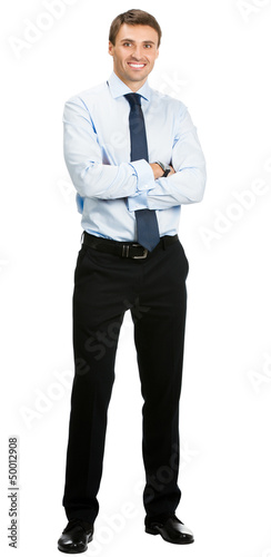Photo: Smiling businessman, over white Smiling businessman, over white