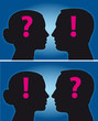Liebe und Fragen - Mann und Frau