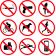 Prohibited No Stop Sign