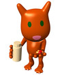 View carved cat looking at medicine pills