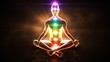 Yoga practice. Chakras activation and enlightenment.