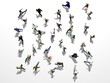 people running crisscross