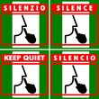 CARTELLO MULTILINGUE SILENZIO