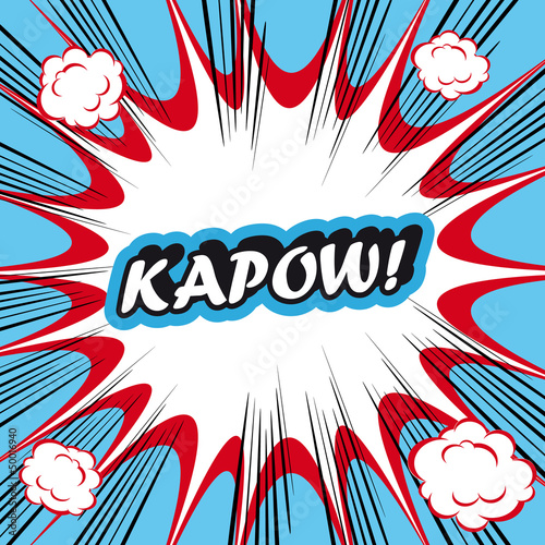 Illustration: Pop Art explosion Background kapow! Pop Art explosion Background kapow!