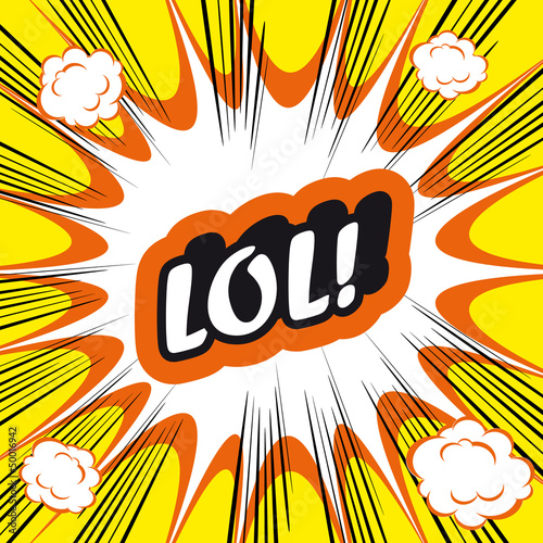 Illustration: Pop Art explosion Background LOL! Pop Art explosion Background LOL!