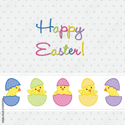Vector: Baby Chick Easter card in vector format. Baby Chick Easter card in vector format.