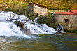 Barosa river Waterfall. Barro, Pontevedra, Spain