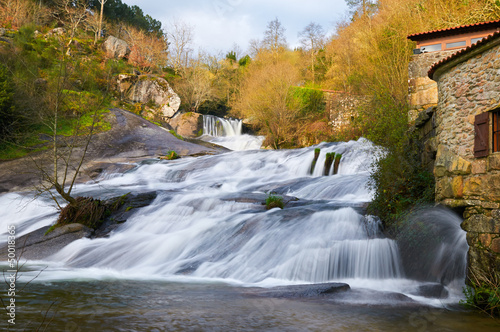 Photo: Barosa river Waterfall. Barro, Pontevedra, Spain Barosa river Waterfall. Barro, Pontevedra, Spain