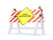 Illustration: under construction sign under construction sign