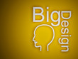 3d head shape and big design concept