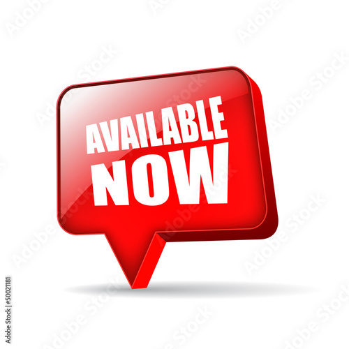 Vector: Available now vector bubble Available now vector bubble