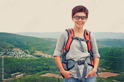 Photo: Female on a mountain Female on a mountain