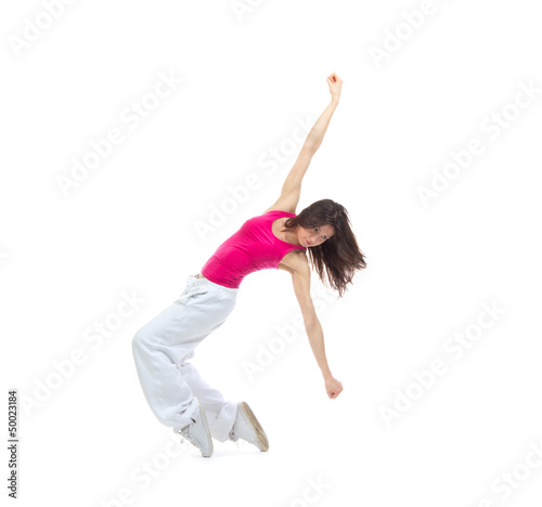 Photo: New pretty modern slim hip-hop style woman dancer break dancing New pretty modern slim hip-hop style woman dancer break dancing