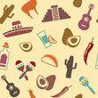 Seamless Mexican background in retrostyle