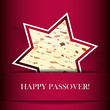 Vector Passover card with matza (Star of David shape)