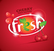 inscription and two fresh cherries