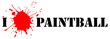 I love paintball (vector illustration)