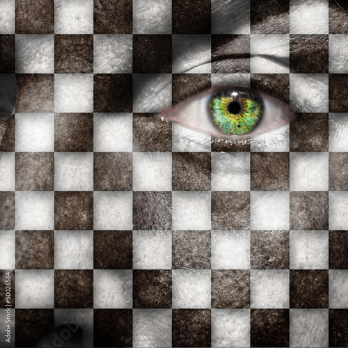 Photo: Checkered face Checkered face