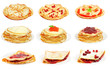 Set with pancakes